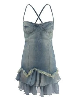 推荐BLUMARINE 女士半身裙 4J011AC9468 蓝色商品