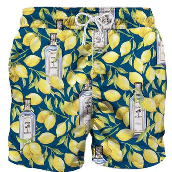 商品Mc2 Saint Barth | MC2 Saint Barth Man Classic Swim Shorts With Gin Lemon Print,商家Italist,价格¥1053图片