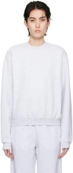 SKIMS | Gray Cotton Fleece Classic Crewneck Sweatshirt 