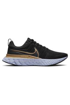 推荐React Infinity Run Flyknit 2 Shoes - Black/Ghost/Dark Smoke Grey/Metallic Gold | Women's商品