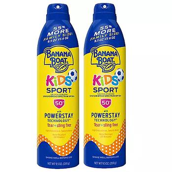 推荐Banana Boat Sport Kids Sunscreen Spray, SPF 50 (9.5 oz., 2 pk.)商品