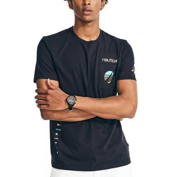 Nautica | Men's Sustainably Crafted Logo Pocket T-shirt商品图片,7.8折×额外8折, 额外八折