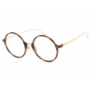 Tom Ford | Tom Ford Women's Eyeglasses - Blonde Havana Round Full-Rim Frame | FT5703-B 053 2.1折×额外9折x额外9折, 额外九折