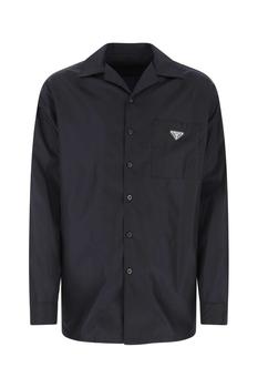 Prada | Prada Logo Plaque Long Sleeved Overshirt商品图片,