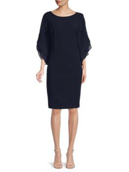 DKNY | Flutter Sleeve Sheath Dress商品图片,4.2折