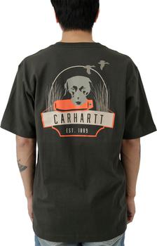 Carhartt | (105184) Loose Fit Heavyweight Short Sleeve Dog Graphic T-Shirt - Peat商品图片,8.2折, 满$1享7.5折, 满折
