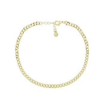 essentials鞋, Essentials | Flat Curb Link Anklet in Gold Plate商品图片 5折×额外7折, 额外七折