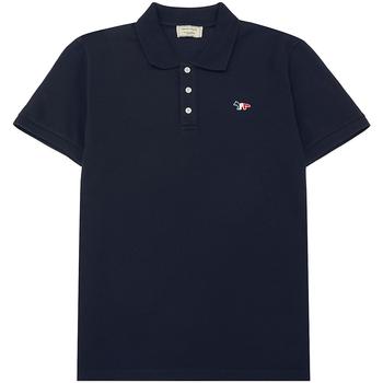 推荐Tricolor Fox Patch Classic Polo Shirt - Navy商品