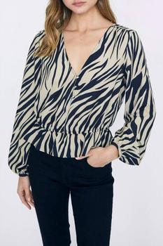 Sanctuary | All Nighter Blouse in Zebra商品图片,6.3折