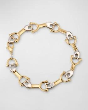 NM Estate | Estate 18K Yellow and White Gold Alternating Stirrup Bracelet,商家Neiman Marcus,价格¥41508