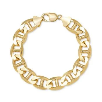 Macy's | Men's Mariner Link Chain Bracelet (13.5mm) in 14k Gold-Plated Sterling Silver,商家Macy's,价格¥5986