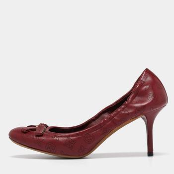 lv鞋, [二手商品] Louis Vuitton | Louis Vuitton Burgundy Leather Bow Fiance Pumps Size 36.5商品图片 9.8折, 满1件减$100, 满减