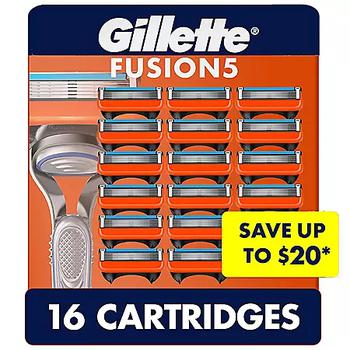 商品Gillette | Gillette Fusion5 Men's Razor Blade Refill Cartridges (16 ct.),商家Sam's Club,价格¥319图片