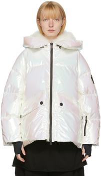 moncler女, Moncler | White Iridescent Tellier Jacket商品图片 