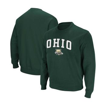 Colosseum | Men's Green Ohio Bobcats Arch Logo Tackle Twill Pullover Sweatshirt商品图片,7.4折