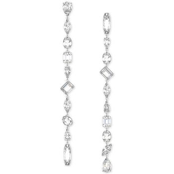 Swarovski | Silver-Tone Gema Crystal Linear Earrings商品图片,