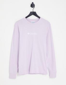Columbia | Columbia Hopedale back print long sleeve t-shirt in lilac Exclusive at ASOS商品图片,