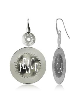 萨克斯, Rosato 洛萨朵 | Sterling Silver Peace Cut-Out Round Earrings商品图片 5.7折