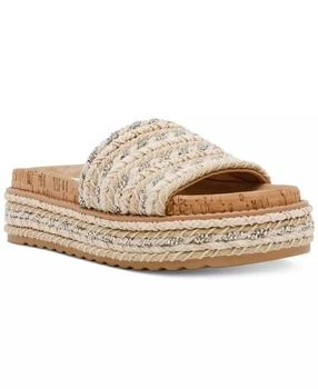 Steve Madden | Women's Bellar Raffia Platform Footbed Slide Sandals,商家Macy's,价格¥741