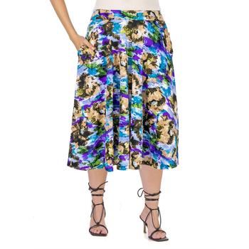 推荐Plus Size Pleated Pocket Midi Skirt商品