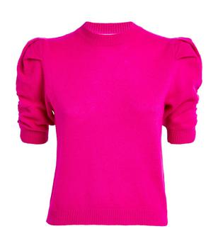 FRAME | Cashmere-Wool Short-Sleeved Sweater商品图片,独家减免邮费