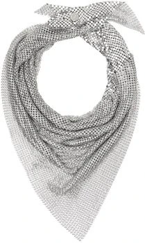 Rabanne | Silver Pixel Scarf Necklace,商家Ssense US,价格¥3712