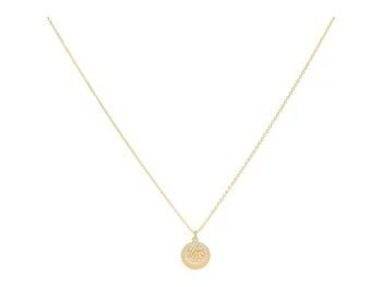 推荐14K Gold-Plated Sterling Silver Pavé Engravable Pendant Necklace商品