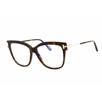 Tom Ford | Tom Ford Women's Eyeglasses - Cat Eye Shape Dark Havana Plastic Frame | FT5704-B 052,商家My Gift Stop,价格¥915