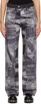 ANDERSSON BELL | Gray Patchwork Jeans 3折, 独家减免邮费