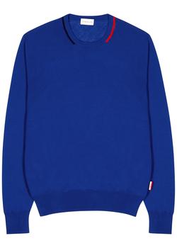 推荐Blue fine-knit cotton jumper商品