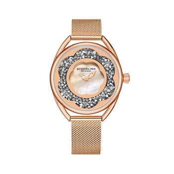 推荐Women's Rose Gold Mesh Stainless Steel Bracelet Watch 38mm商品