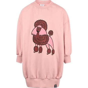 推荐Poodle print sweatshirt dress in pink商品