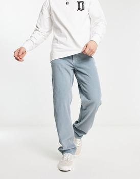 ASOS | ASOS DESIGN regular jeans in pale blue corduroy商品图片,