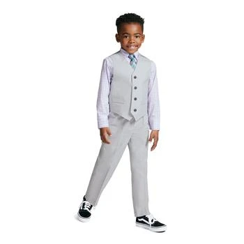 Nautica | Little Boys Pinstripe Vest, Shirt, Pant and Necktie Set,商家Macy's,价格¥200