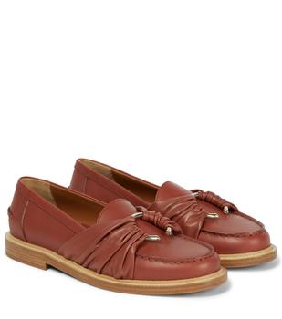 推荐C Flat leather loafers商品