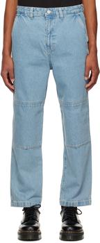 STUSSY | Blue Double Knee Jeans商品图片,独家减免邮费