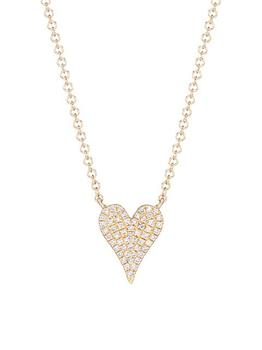 商品Saks Fifth Avenue Collection | 14K Yellow Gold & 0.11 TCW Diamond Heart Pendant Necklace,商家Saks Fifth Avenue,价格¥4002图片