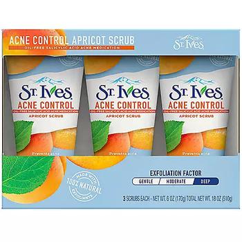 推荐St. Ives Acne Control Apricot Scrub (6 oz., 3 pk.)商品