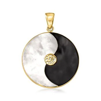 Ross-Simons | Ross-Simons Mother-Of-Pearl and Black Agate Yin-Yang Pendant in 14kt Yellow Gold,商家Premium Outlets,价格¥1689