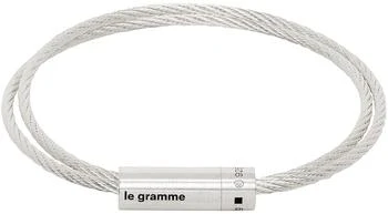 Le Gramme | Silver 'Le 9g' Double Turn Cable Bracelet,商家Ssense US,价格¥3333