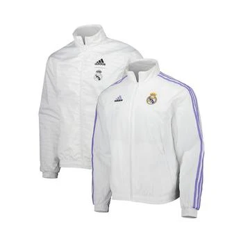 Adidas | Men's White Real Madrid Team Logo Anthem Full-Zip Jacket 7.4折