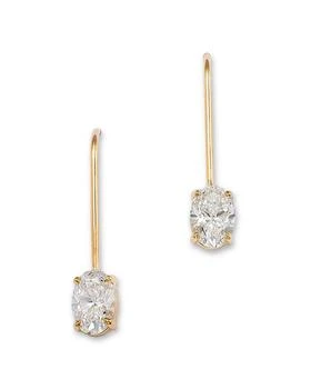 Moon & Meadow | 14K Yellow Gold Lab Grown Diamond Oval Drop Earrings,商家Bloomingdale's,价格¥5496