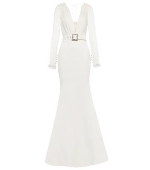 商品Bridal Francine绉纱长礼服图片