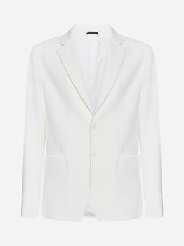 Giorgio Armani | Jacquard single-breasted blazer商品图片,额外8折, 额外八折