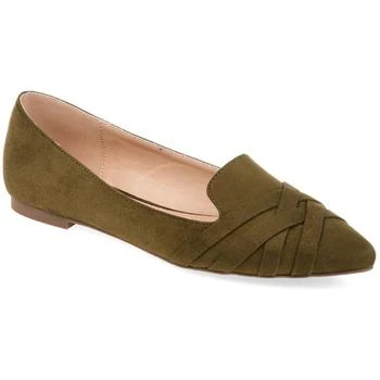Journee Collection | Journee Collection Womens Mindee Faux Suede Slip On Loafers 1.4折, 满$150享8.5折, 满折