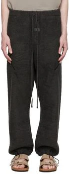 Essentials | Black Polyester Lounge Pants,商家Ssense US,价格¥362