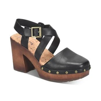 推荐KORKS Womens WENDY ANKLE STRAP STUDDED Block Heels商品