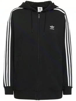 推荐3-stripes Cotton Blend Zip Hoodie商品