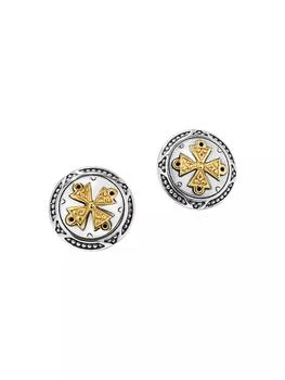 Konstantino | Sterling Silver & 18K Yellow Gold Stud Earrings,商家Saks Fifth Avenue,价格¥4696