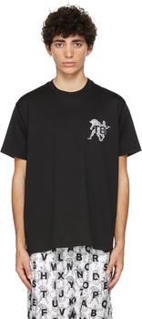 男装burberry t恤, Burberry | 黑色 Mythical Alphabet 系列 Small TB 有机棉 T 恤商品图片 